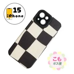 iPhone15 ケース　スマホケース　白　黒　シンプル