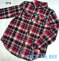 【CECI Mc BEE】Мサイズ　 チェック柄　フランネルシャツ　トップス