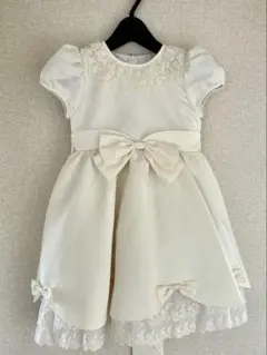キャサリンコテージ キッズ ドレス ワンピース 白 クリーム色 パニエ付き