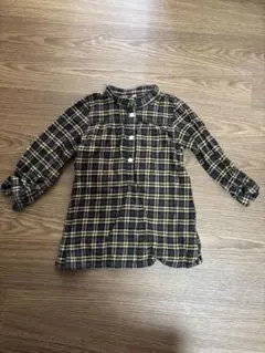 良品計画 チェック柄ワンピース100サイズ