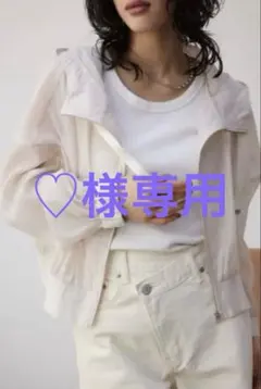【AZUL BY MOUSSY】シアーフーディーブルゾン美品のサムネイル