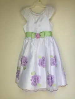 【超美品】お花の白いドレス 8歳用♬ 120cm 130cm