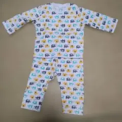 ぞう柄フリースパジャマ上下90cm