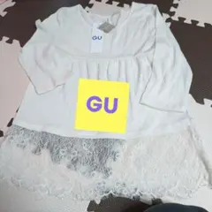 GU スソレースコンビＴシャツ　Sサイズ♦値下げ→999円