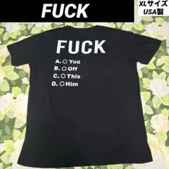 【値下げOK】FUCK US古着Ｔシャツ XL 黒、ブラック USA製 NOVAのサムネイル