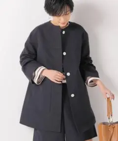 イエナ　二重織ギャバBOXYコートのサムネイル