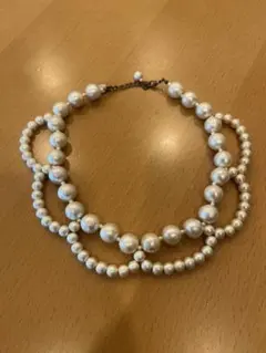 プティローブノアー　パールネックレス ホワイト