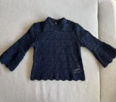 Lily Brown フラワーレーストップス ネイビー