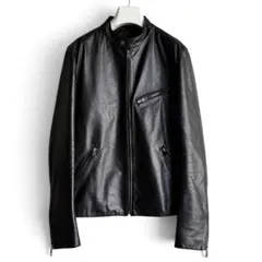 DOLCE & GABBANA シングルライダースジャケット 48 ブラックのサムネイル