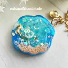 【値下げ】シェル型 レジン シェイカー チャーム マリン シェイカーキーホルダー