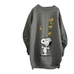 【美品】ZARA スヌーピー ロング丈 スウェット ピーナッツ (M)