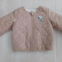 スヌーピー キルティングジャケット ベージュ 120 アウター キッズ