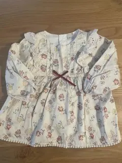 プティマイン花柄長袖ブラウス 100cm