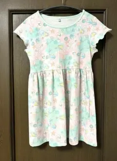 【130cm】西松屋 エルフィンドール 総柄半袖ワンピース 貝殻・マリン柄のサムネイル