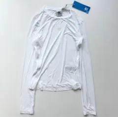 新品adidas アディダスシアースリーストライプス　長袖Tシャツ　白　M