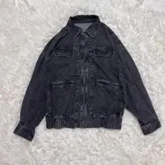 AttitudeMakes style! F デニム風ジャケットビックシルエット