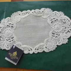 新品未使用近沢レースドイリー アイボリー花柄レーステーブルセンター