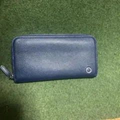 り*う様 BVLGARI ブルガリ ラウンドファスナー 長財布 ネイビー