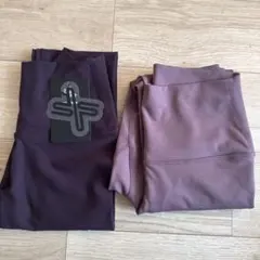 XEXYMIXパープル・ラベンダー レギンス 2点セット ジム 宅トレ