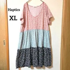 Haptics 植物柄 ワンピースXL ゆったり