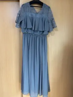 グレー XL レース付きパーティードレス