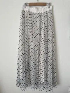 グリーンレーベルリラクシング ユナイテッドアローズ フレアスカート F 白 黒