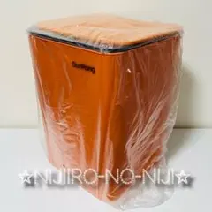 電池式自動スマート振動センサー付きラグジュアリーゴミ箱 ダストボックス オレンジ