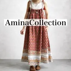 AminaCollection キャミソールワンピース　レイヤード　花柄