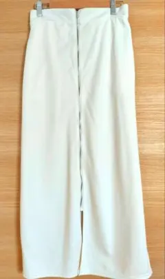 ホワイト タイトスカート ジッパー付き　chocol raffine robe