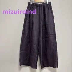 中川政七商店 リネンガウチョパンツ サイドポケット ウエストゴム 黒ブラック 中川政七商店 リネンガウチョパンツ サイドポケット ウエストゴム 黒