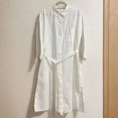 ユニクロ　シャツワンピース 長袖 ベルト付き