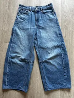 みー様専用GU バレルレッグジーンズ　Lサイズ　股下63センチ　65BLUE