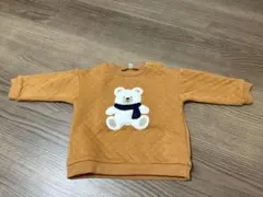 クマ刺繍オレンジトレーナー 70-80