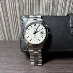 SEIKO SPIRIT 실버 자동 권력 발전 남성 시계