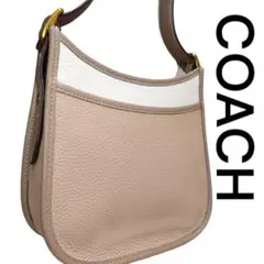 美品　COACH　コーチエメリー クロスボディ 21 カラーブロック ベージュ