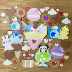 スイーツ どうぶつ アルバム 誕生日 保育 クラフトパンチ メッセージカードのサムネイル