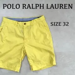 【美品】POLO RALPH LAUREN ハーフパンツ サイズ32 イエロー
