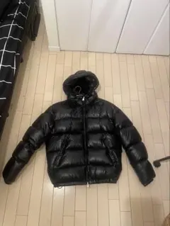 ZARA ブラック フード付きダウンジャケット