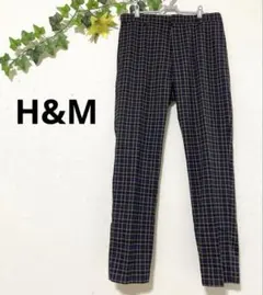 美品◆H&M◆エイチアンドエム　タータンチェック　スリムフィットパンツ　S
