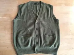 カシミヤ100% メンズベスト　　Mサイズ　　カーキ色