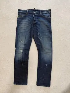 DSQUARED2 ダークブルーデニム　46 DSQUARED2 ダークブルー スリムフィットデニム 46 - メルカリ