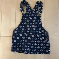 BABY DOLL ジャンバースカート 王冠柄 ネイビー