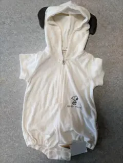 PEANUTS スヌーピー フード付きロンパース