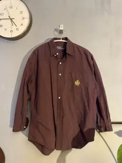 Polo Ralph Lauren バーガンディ ストライプ L
