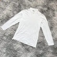 『UNIQLO』ユニクロ　タートルネックシャツ　綿100%　長袖　ハイネック　白