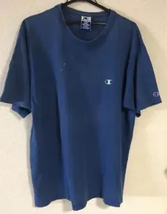 90's  T1011 チャンピオン Tシャツ ネイビー 青刺繍タグ