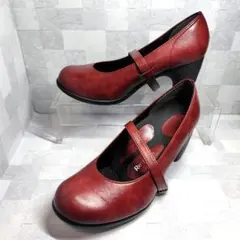 リゲッタ Re:getA　２WAY ハイヒール パンプス　ベルト付　М　レッドのサムネイル