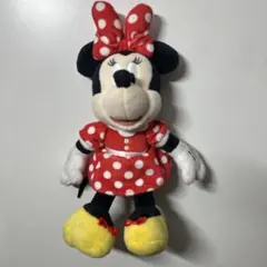 ディズニー　ミニーマウス　ぬいぐるみバッジ マスコット キーホルダー