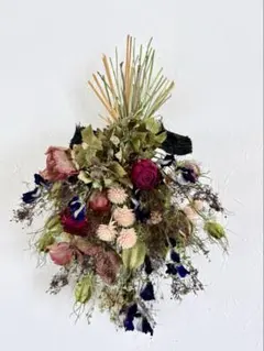 ドライフラワースワッグ　花束　ブーケ　壁飾りインテリアのサムネイル