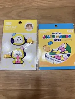 BT21 ヘアクリップ & ステッカー セット